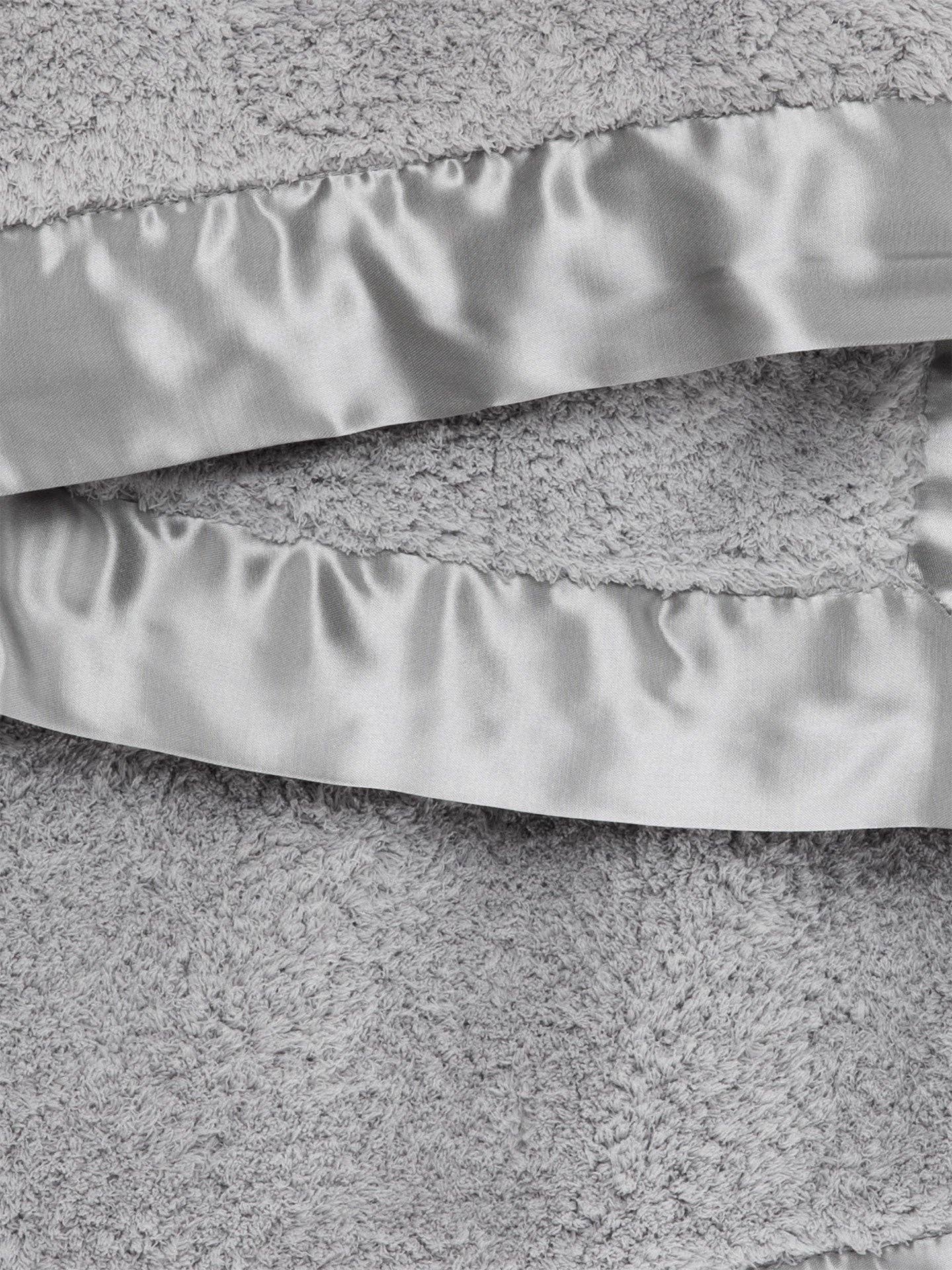 Chenille Baby Blanket: Unboxed / Silver