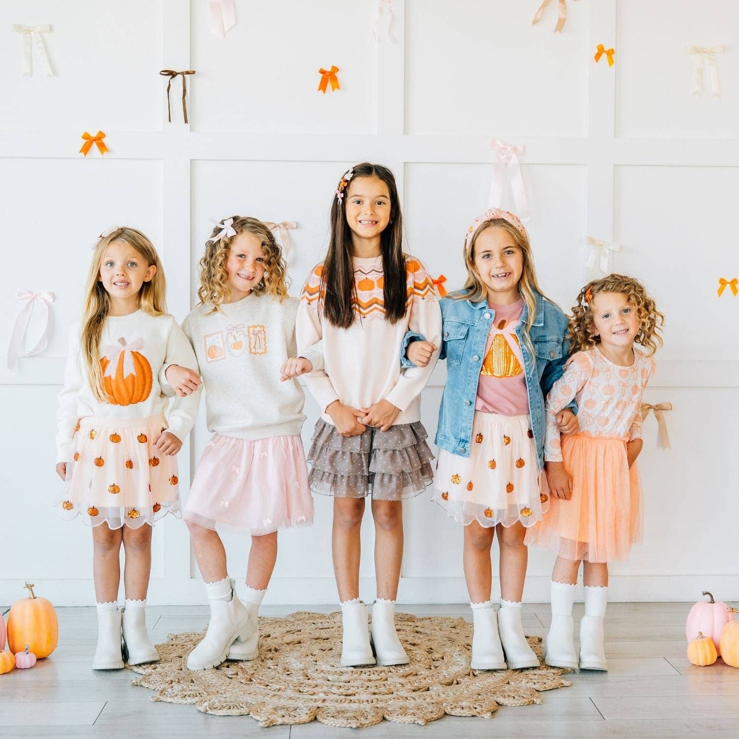 Pumpkin Sequin Scallop Tutu Skirt - Kids Clothing - Fall