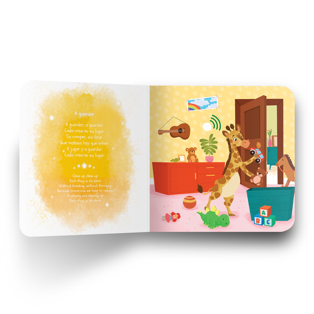My first Spanish book that sings songs about routines