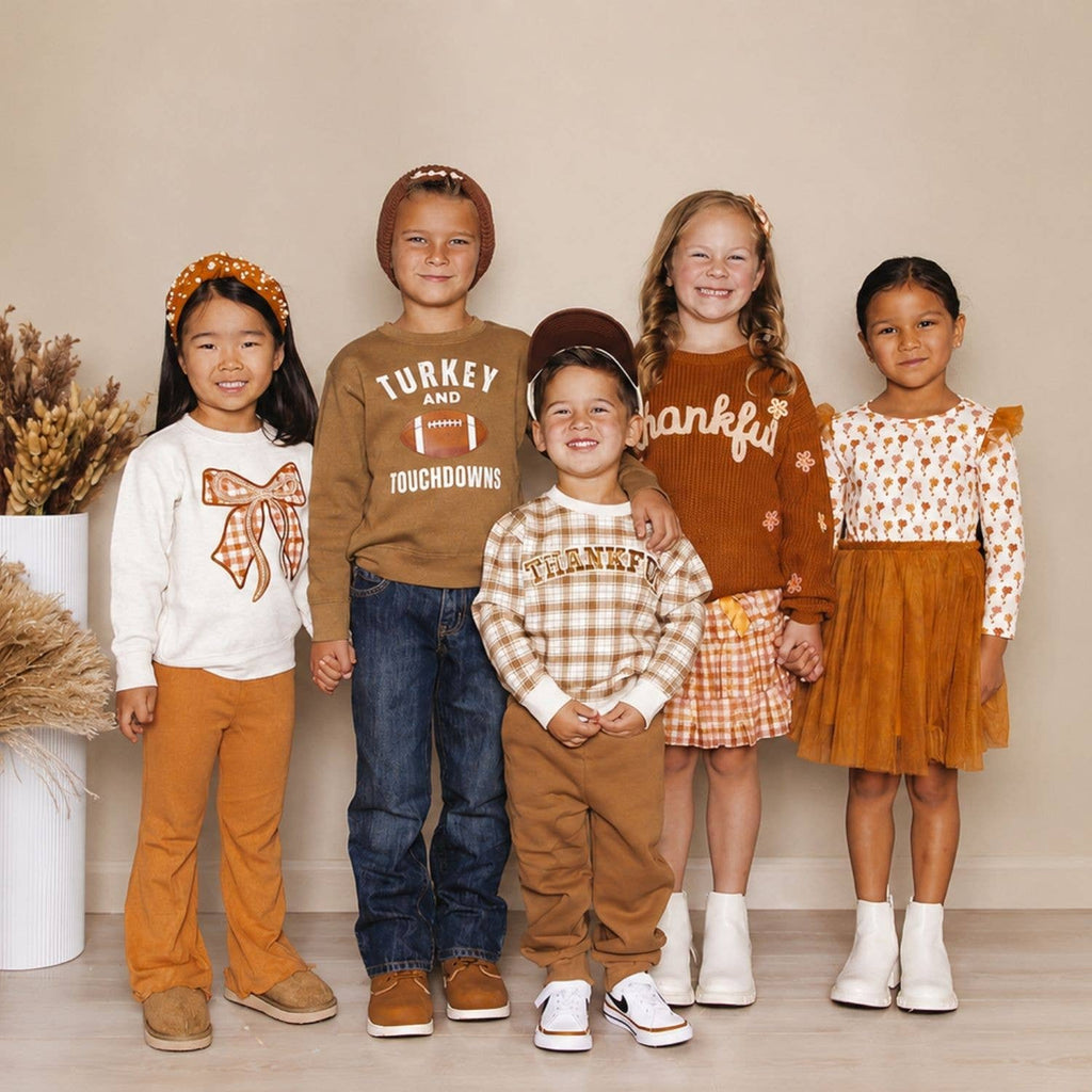 Cinnamon Floral Long Sleeve Tutu Dress - Kids Clothing -Fall