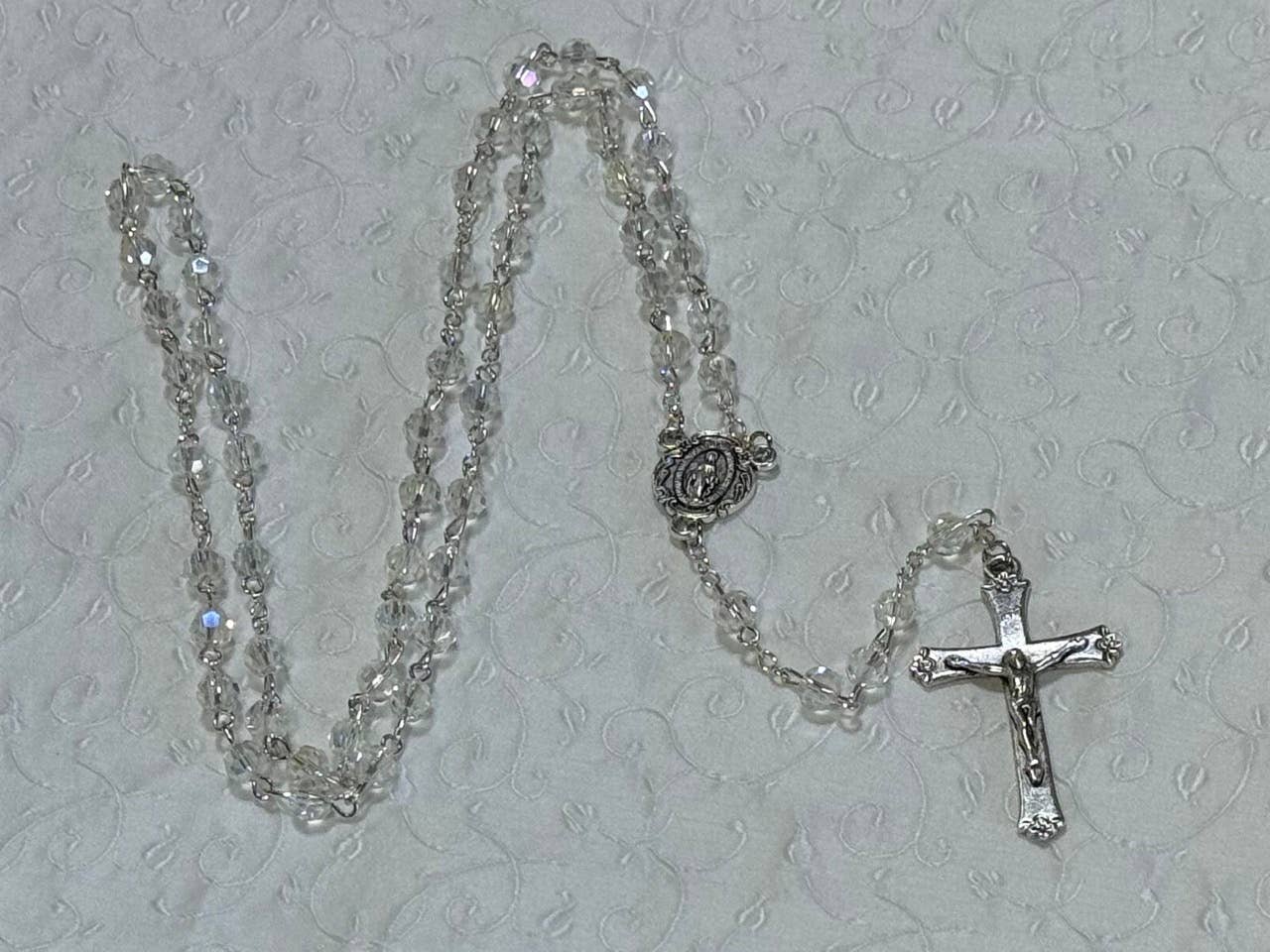 First Communion AB Crystal Rosary