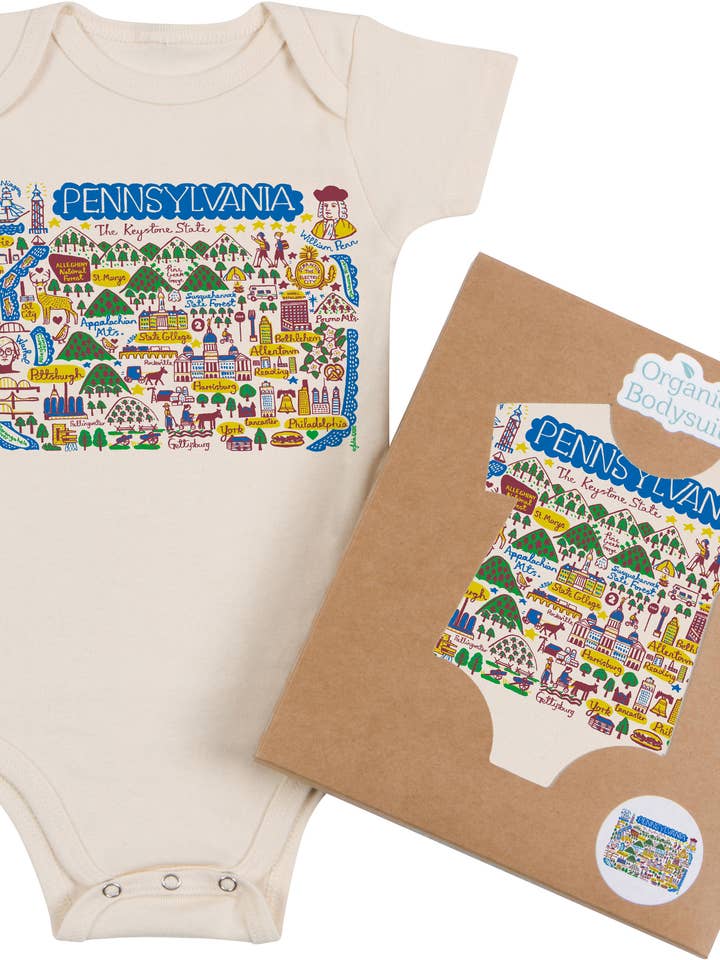 Pennsylvania Boutique Map Art Infant & Toddler