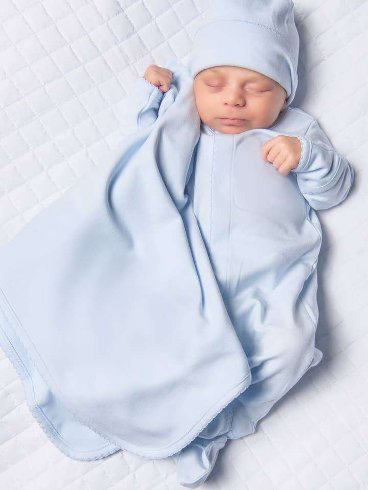 Essentials Solid Blue Blanket