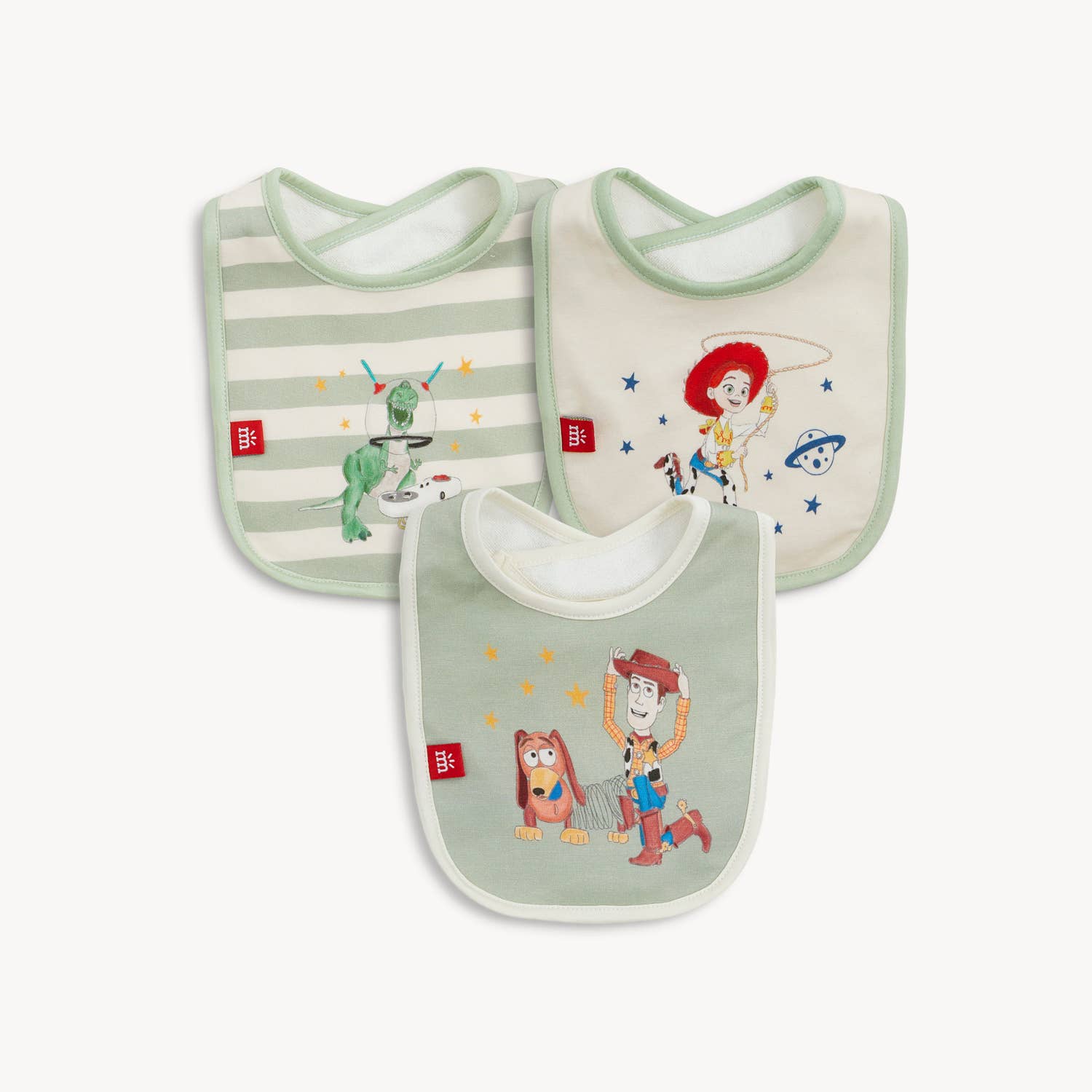 TOY STORY WOODY & FRIENDS MO MAGNET BIB 3-PCK