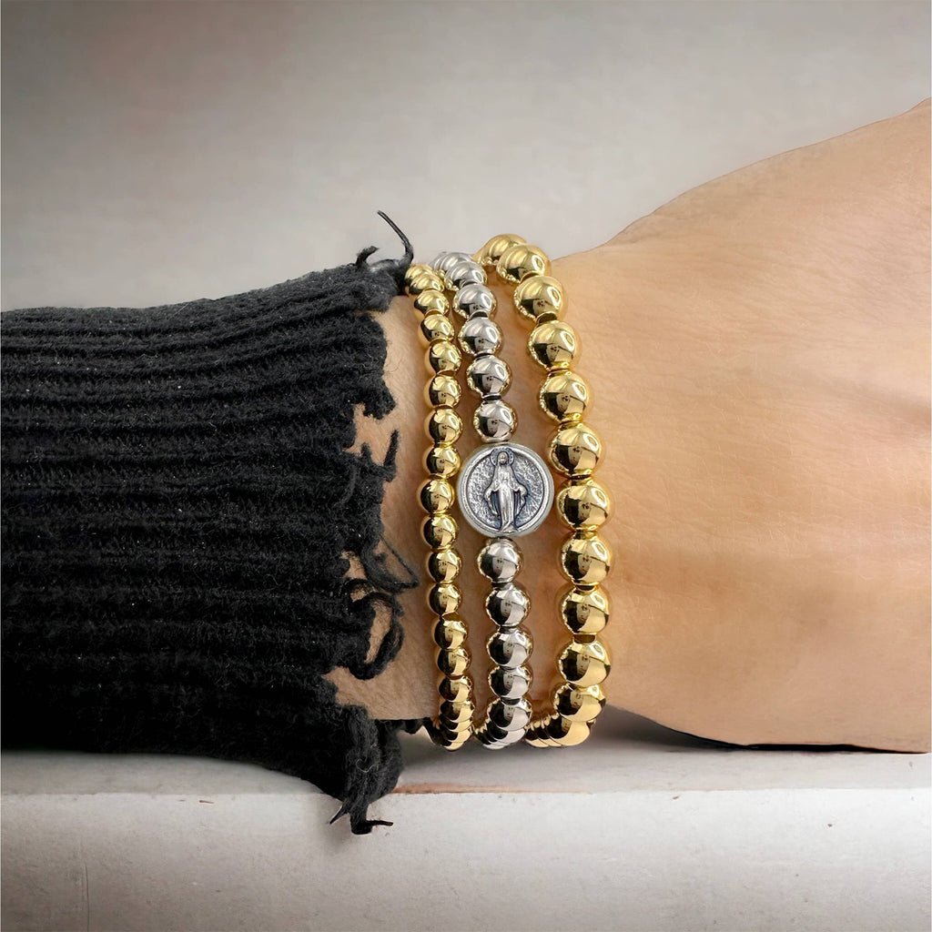 Subliminal Blessed Mother Miraculous Beaded Bracelet