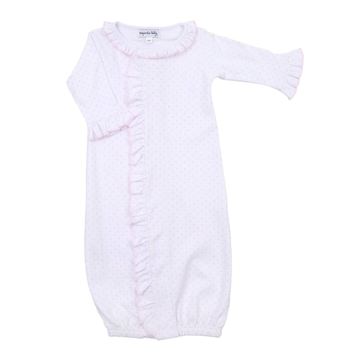 Mini Dots Ruffle Front Converter - Pink