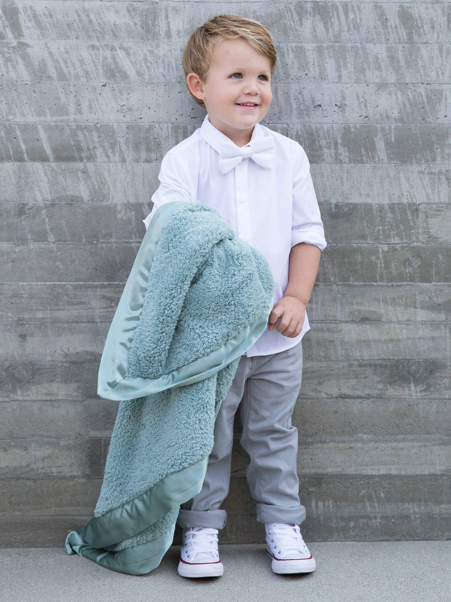 Chenille Baby Blanket: Unboxed / Denim