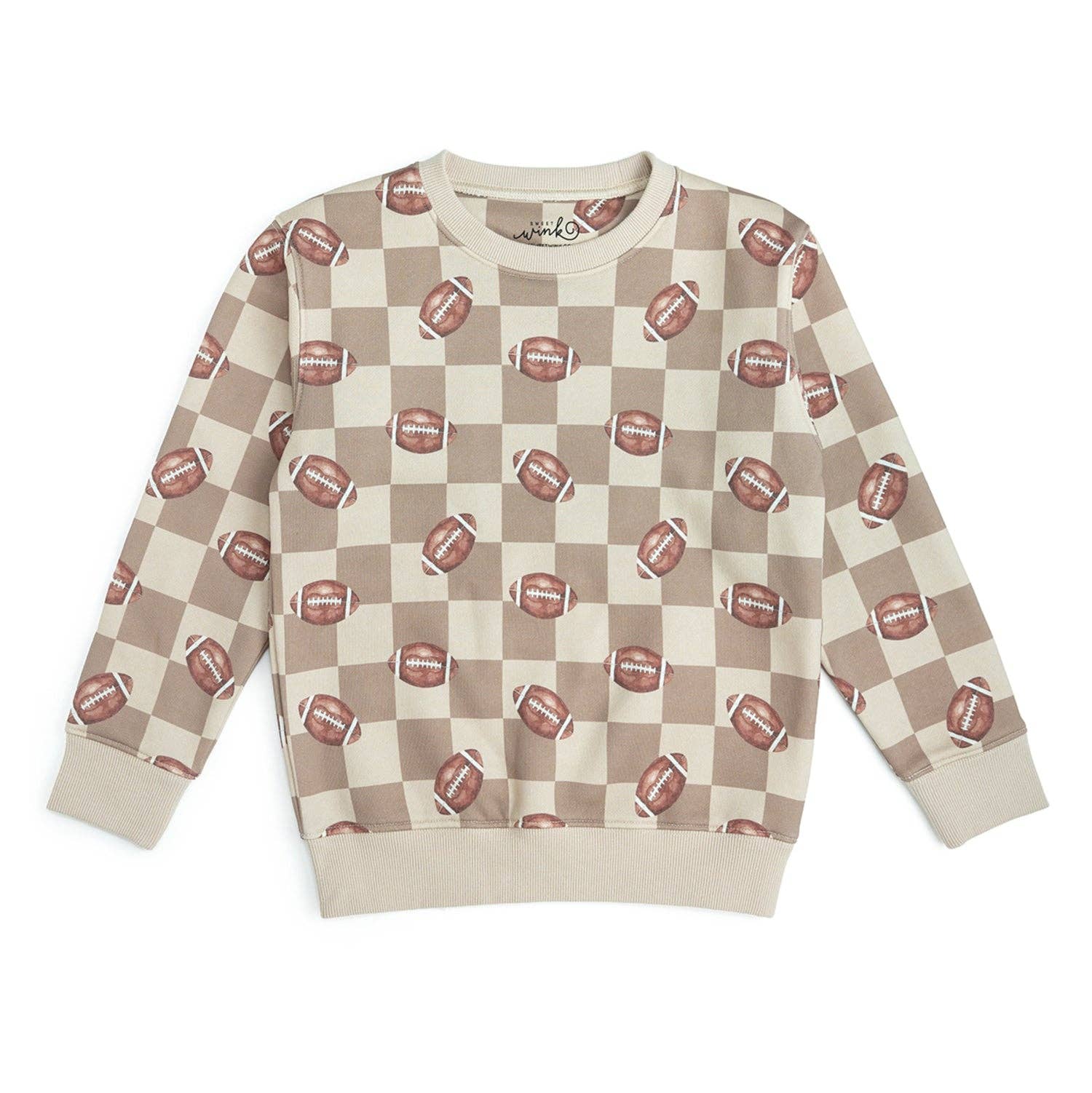 Football Checkered Sweatshirt - Boys Clothing - Game Day