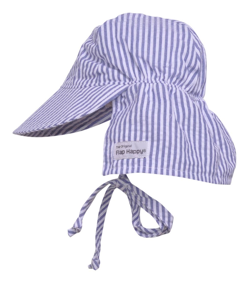 Kids UPF 50+ Girls and Boys Original Flap Hat with Ties