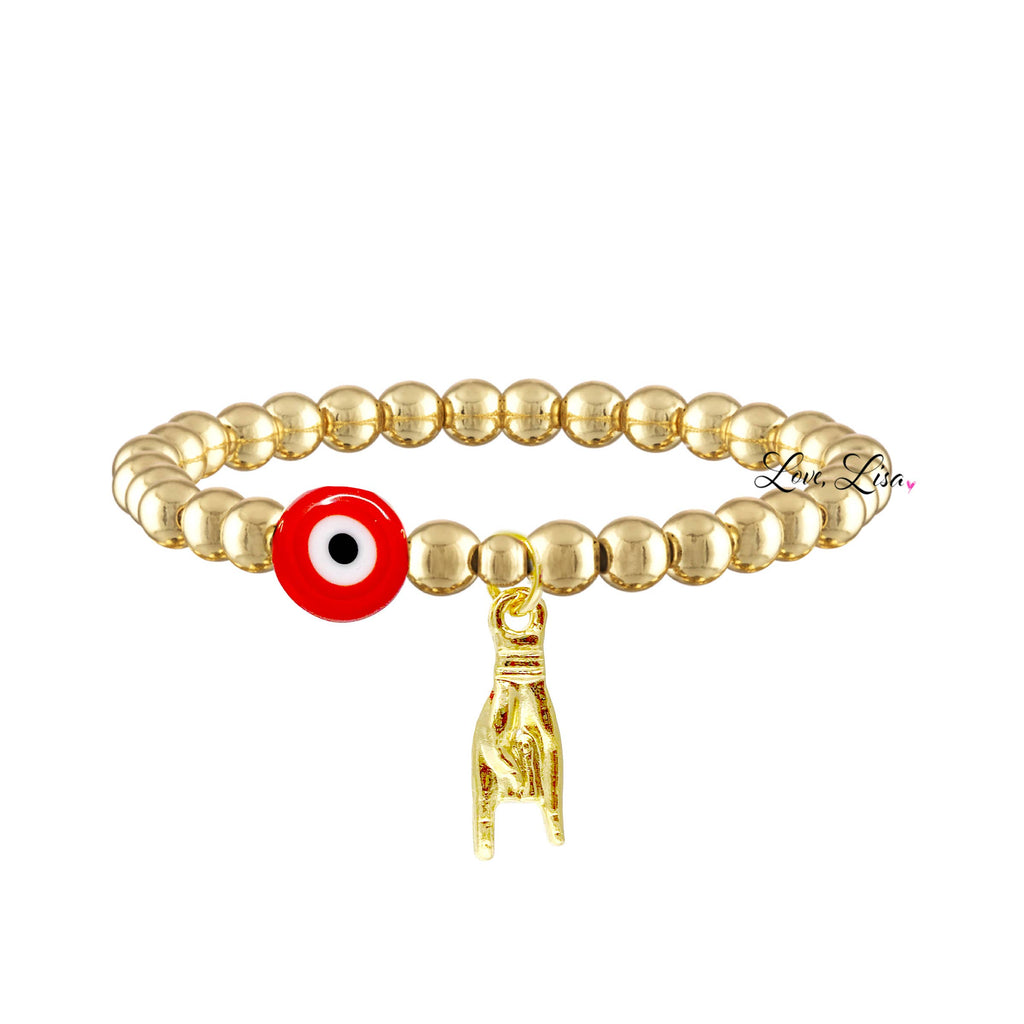 Italian Good Luck Hand Sign Charm Bracelet