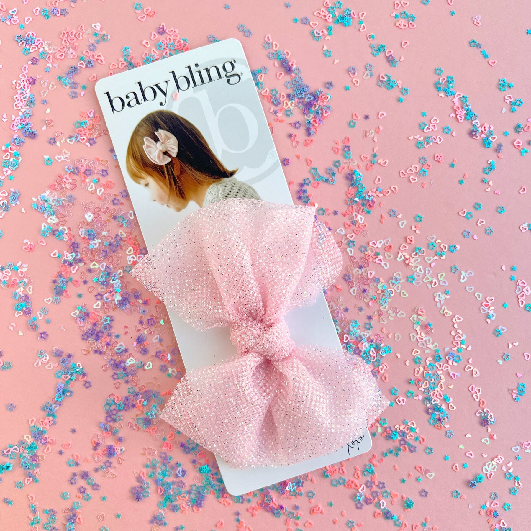 Tulle Fab clip pink Tinsel