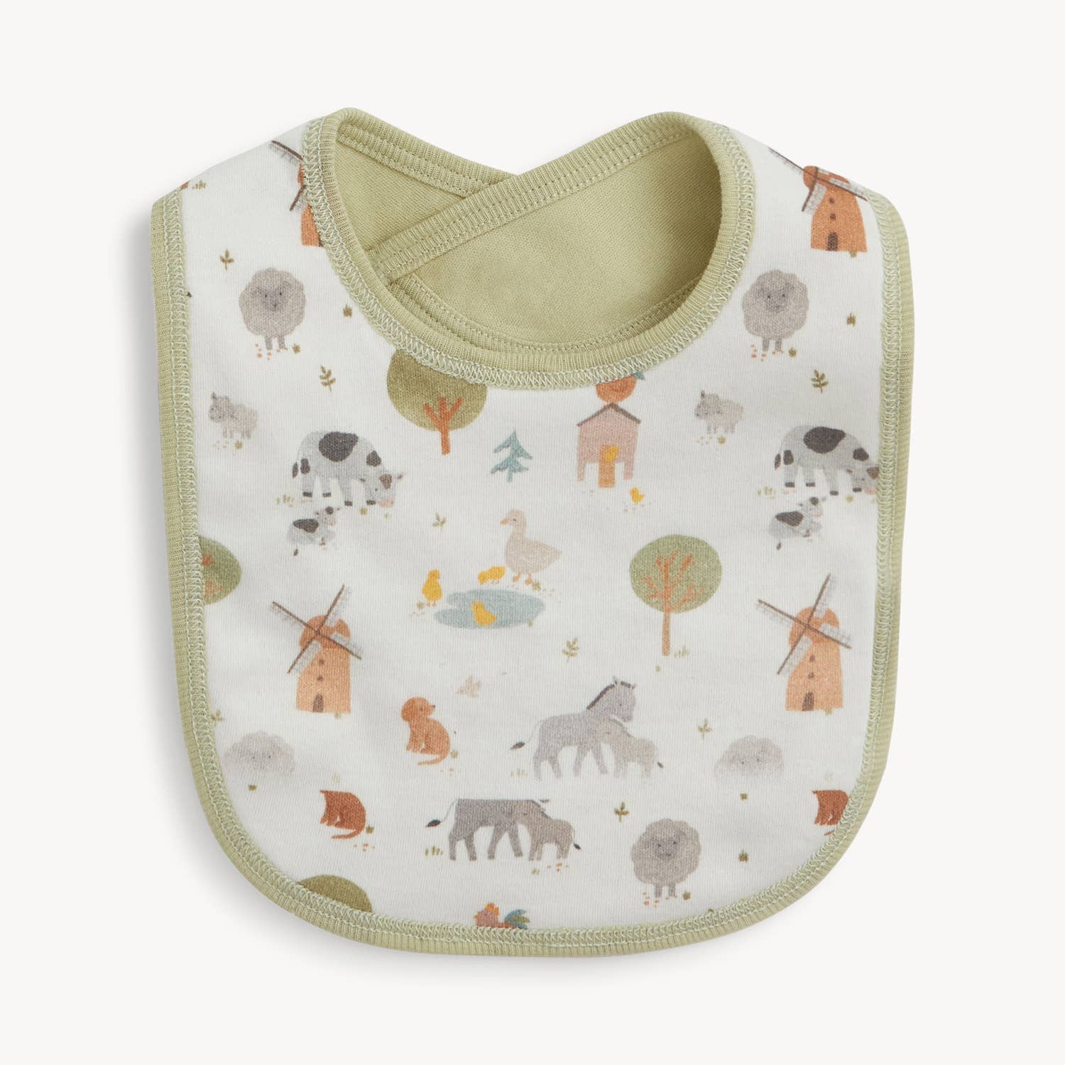 FUNNY FARM ORGANIC COTTON RBIB W/ EMB