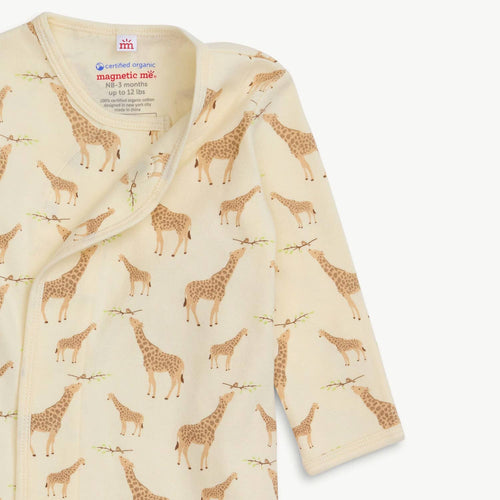 CREAM JOLIE GIRAFFE ORGANIC COT. MAG GOWN SET