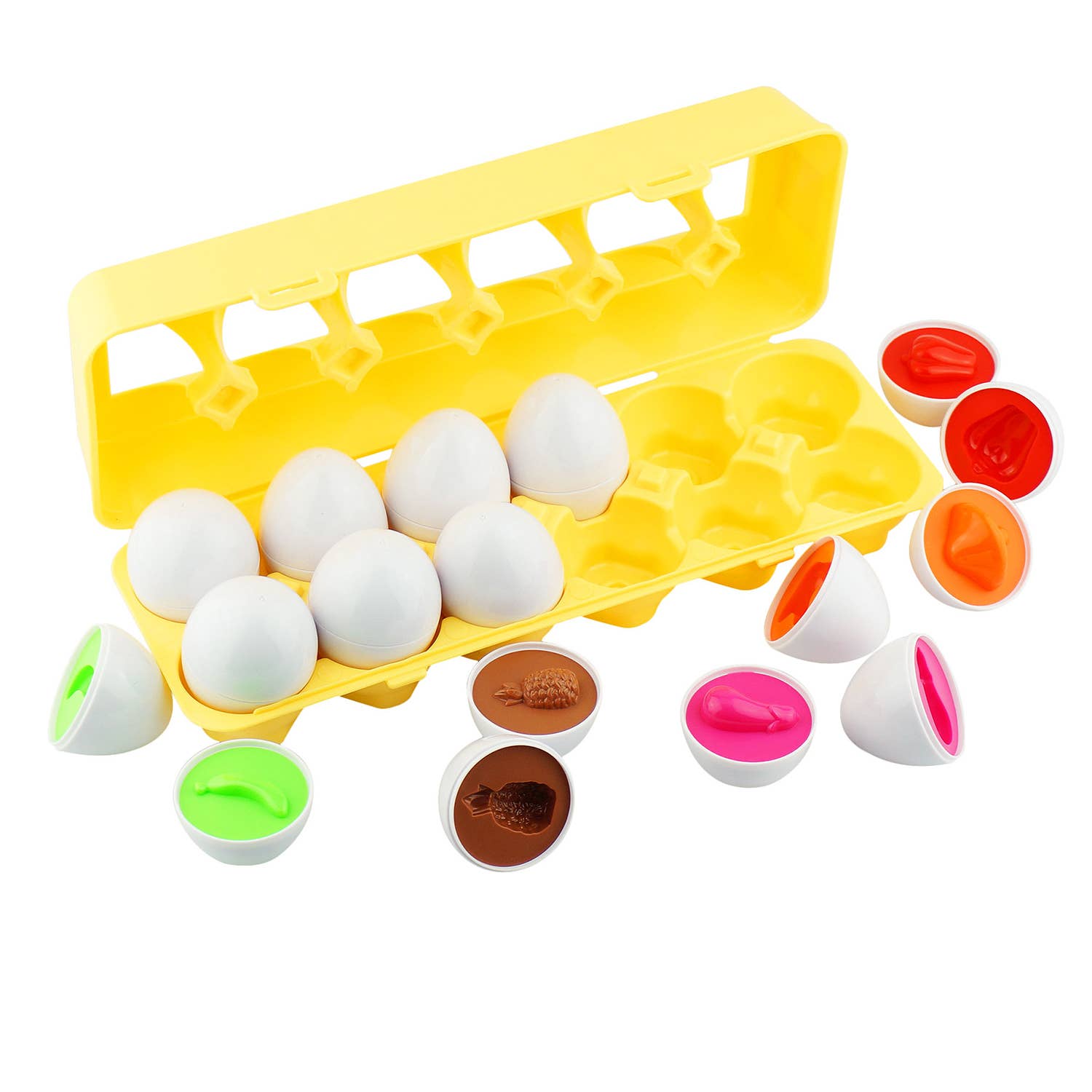 Dimple 12 Match and Play Vegetable Matching Egg Easter Toy