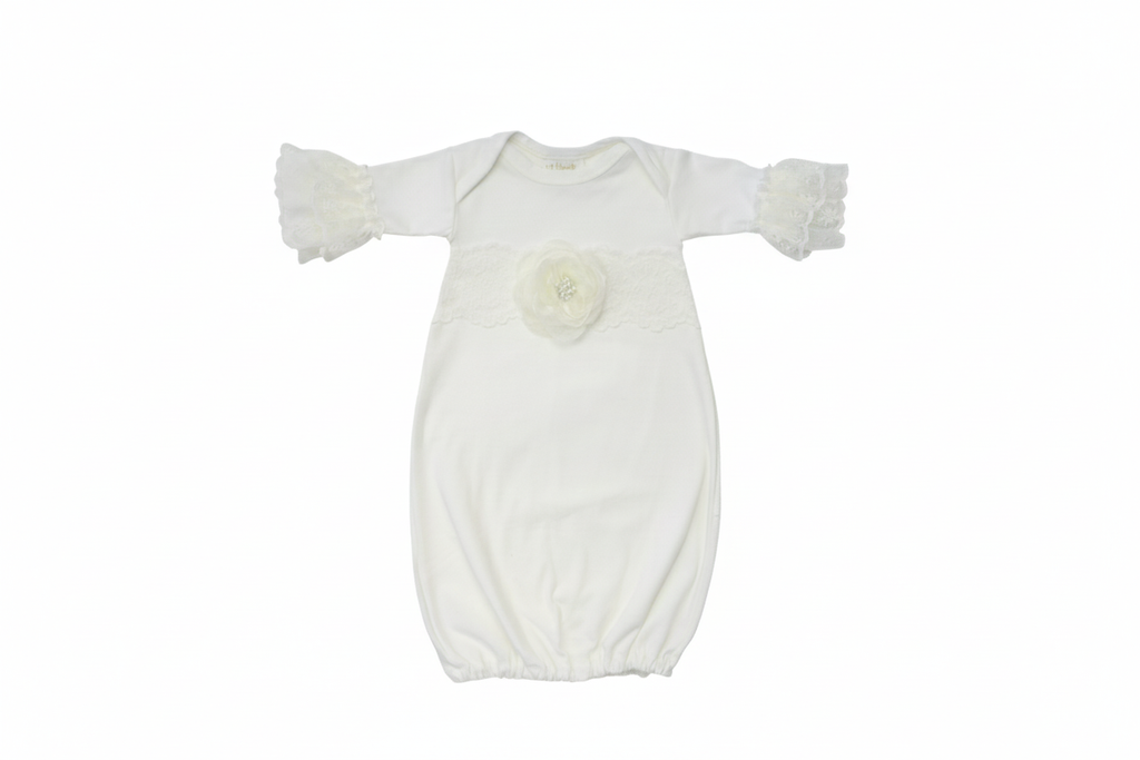 Haute Baby Innocence Baby Gown For Newborn Girl