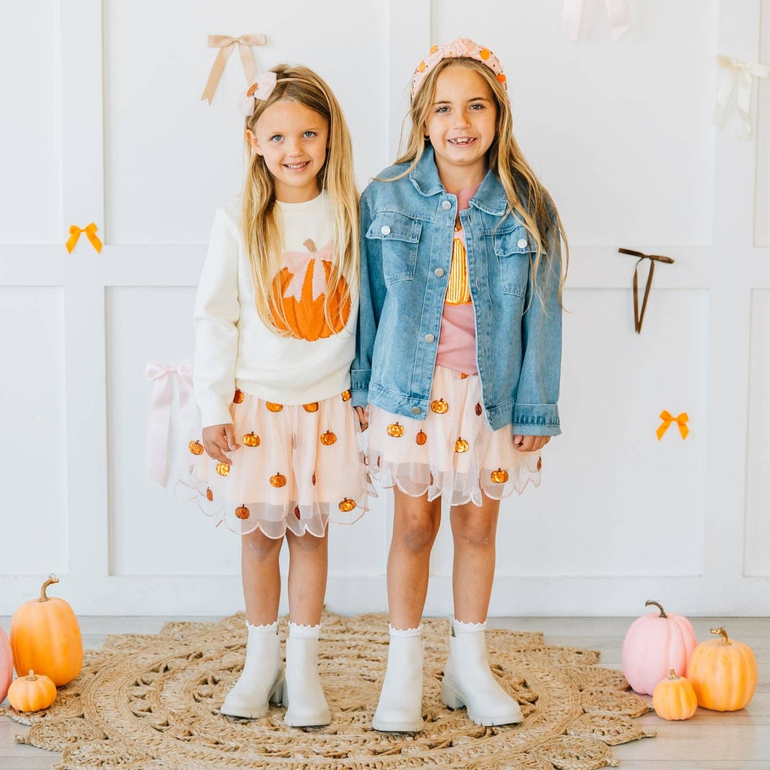 Pumpkin Sequin Scallop Tutu Skirt - Kids Clothing - Fall