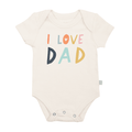 Baby graphic organic bodysuit | love dad