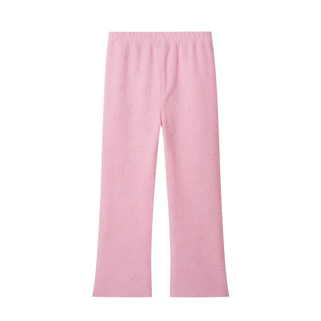Plush Hoodie & Matching Pant Set | Bows
