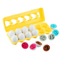 Dimple 12 Match and Play Numbers Egg Easter Toy w Holder