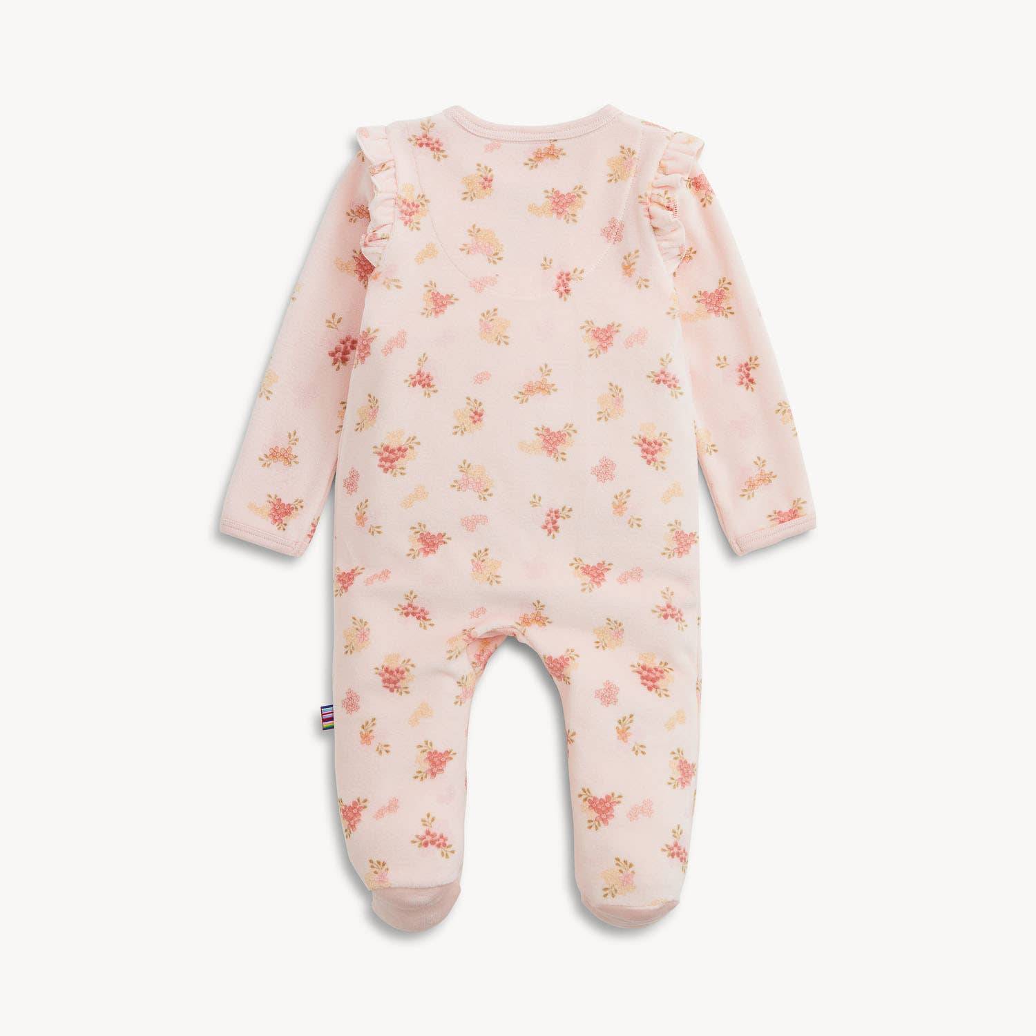 FLORAL GIRLS VELOUR FOOTIE