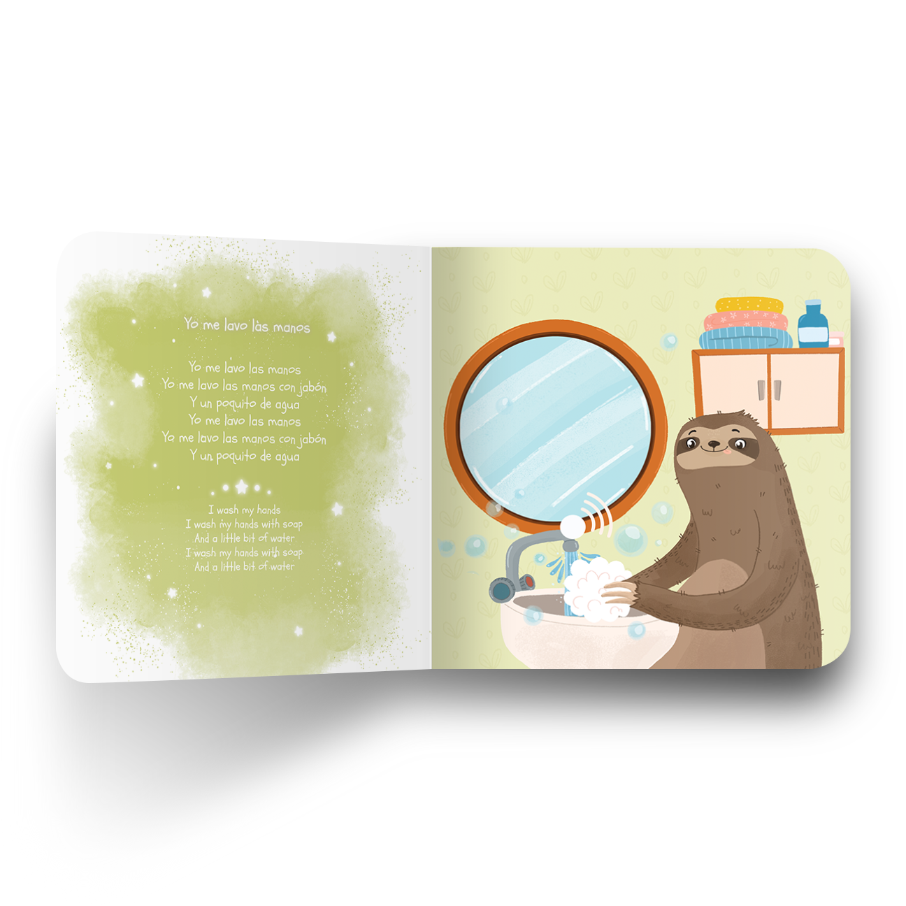 My first Spanish book that sings songs about routines