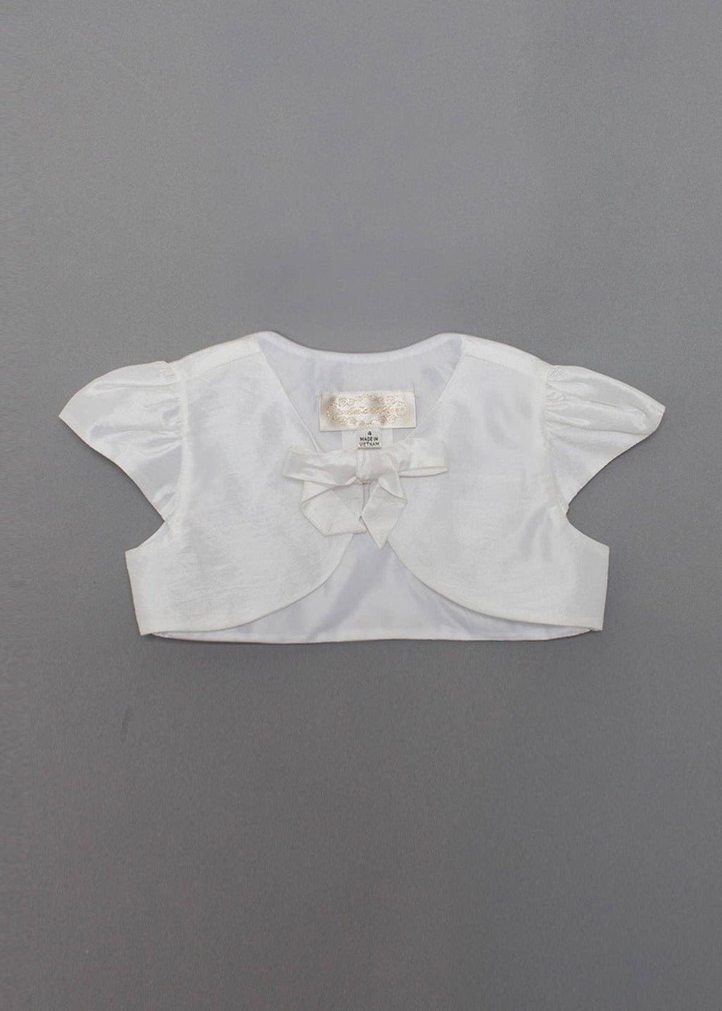 Taffeta Bolero w/ Tie Front Closure