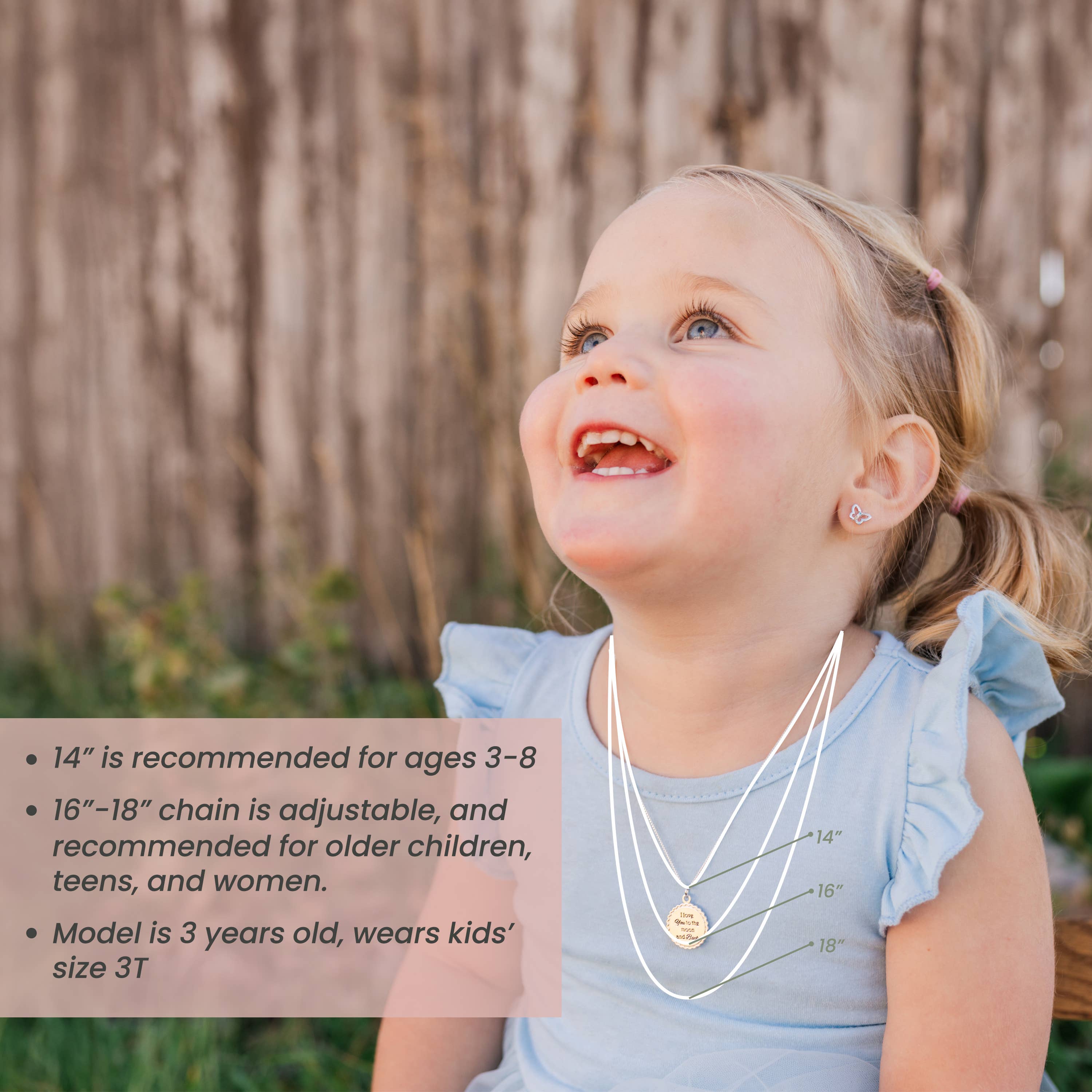 Children's 14K Gold-Plated Cross Necklace Baptism, Communion