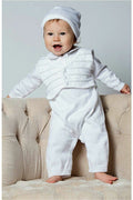 Christening outfit W/ attached vest and hat