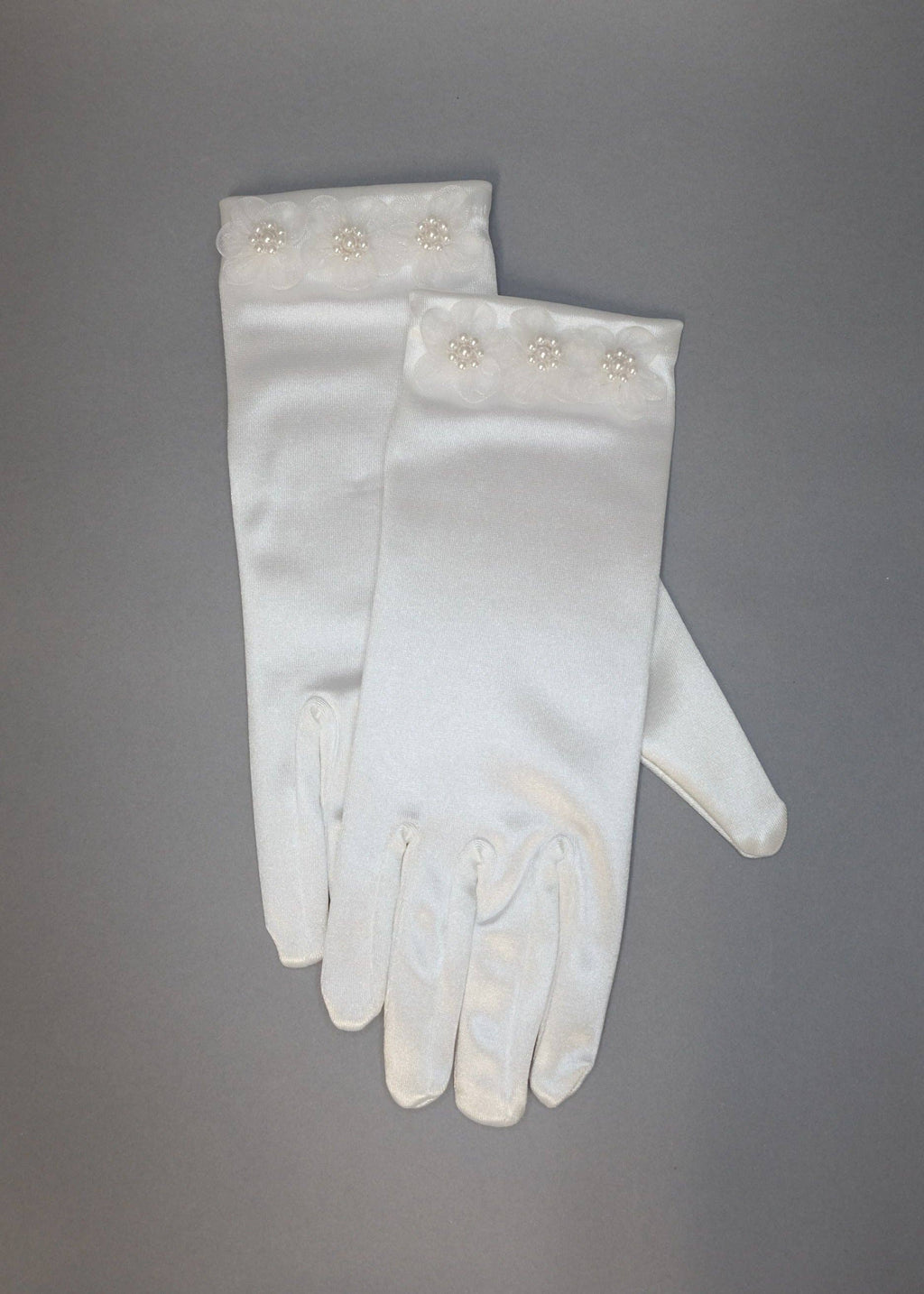 Communion Gloves with Floral Cuffs