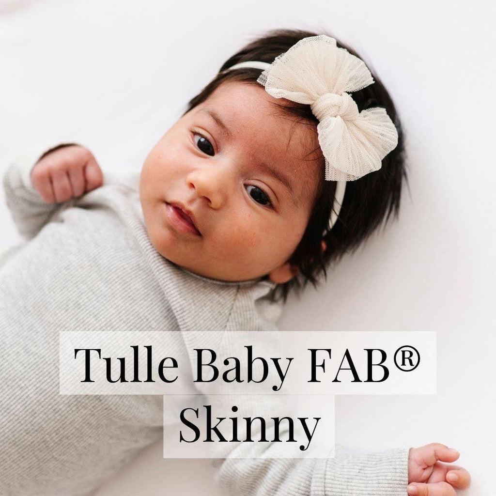 Baby Bling® Tulle Baby FAB® Skinny soft tulle bow headband