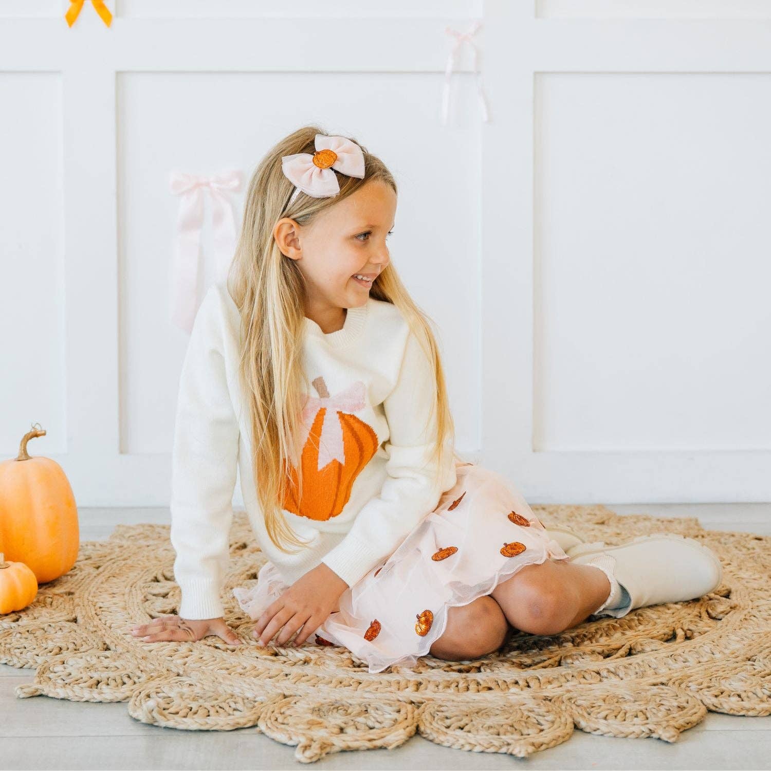 Coquette Pumpkin Sweater - Kids Clothing - Fall