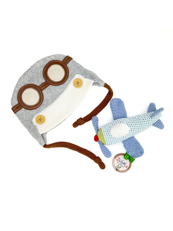 Airplane Hand-Crochet Rattle (Petit Ami)