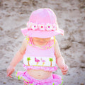 Candy Pink  Stella Sun Hat with Mini Rose Crown