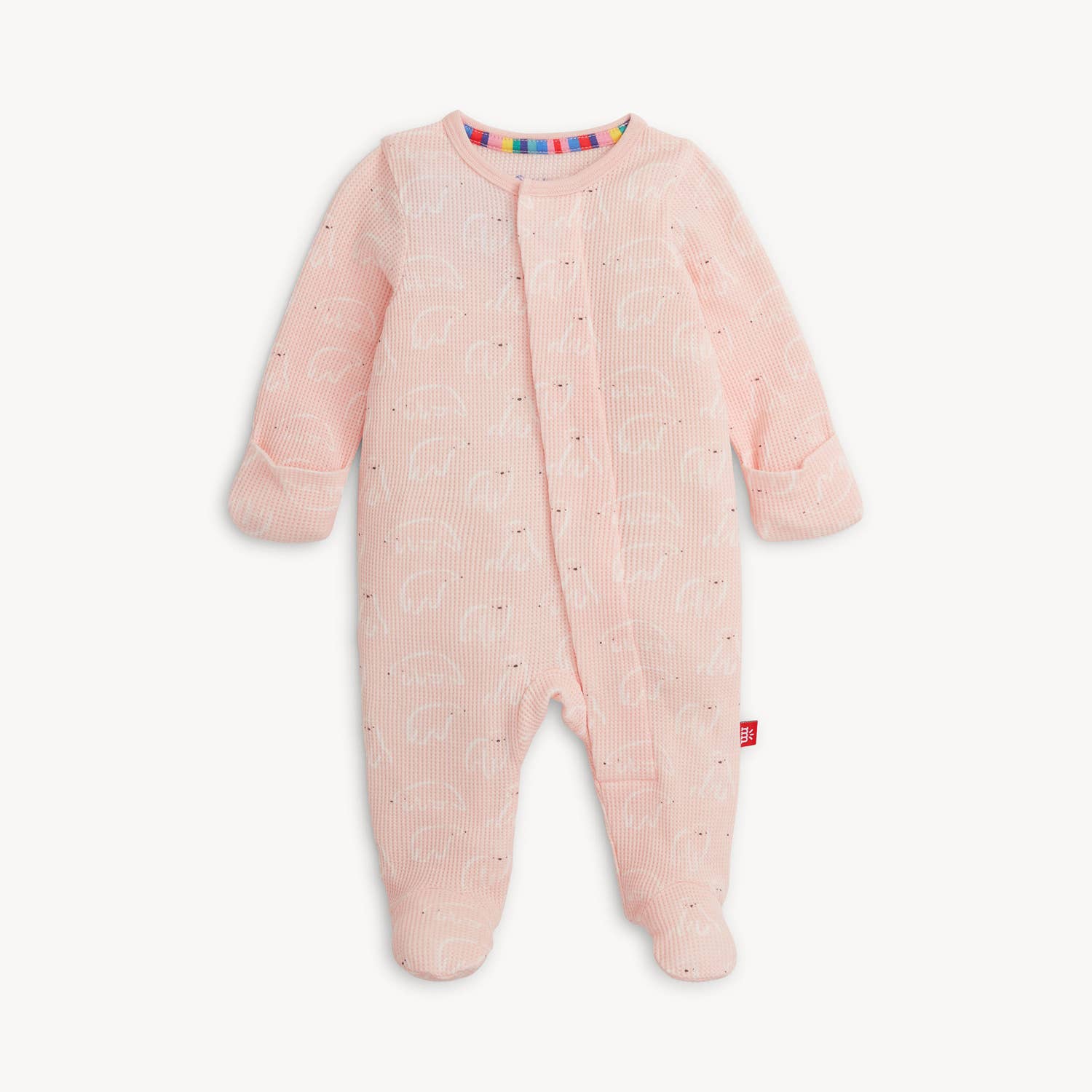 PINK POLARIS WAFFLE FOOTIE