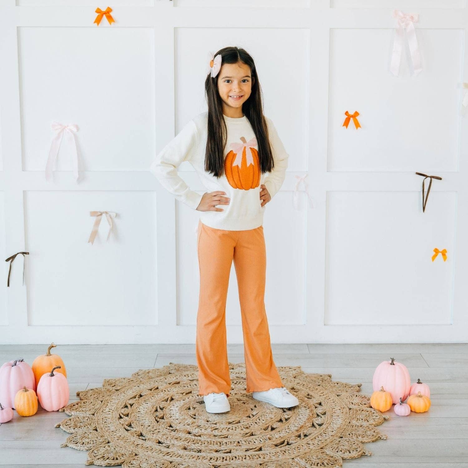 Coquette Pumpkin Sweater - Kids Clothing - Fall