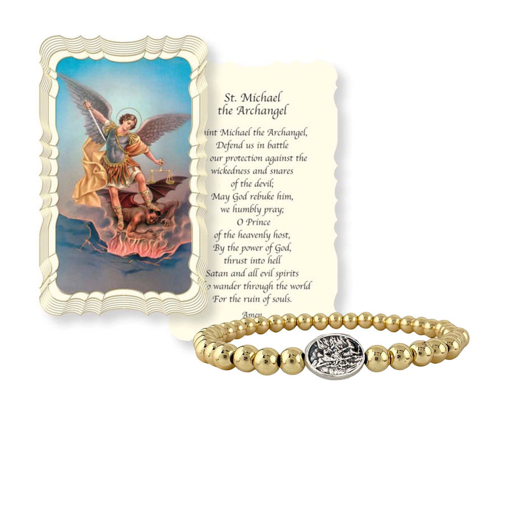 Subliminal Saint Michael The Archangel Stretch Bracelet