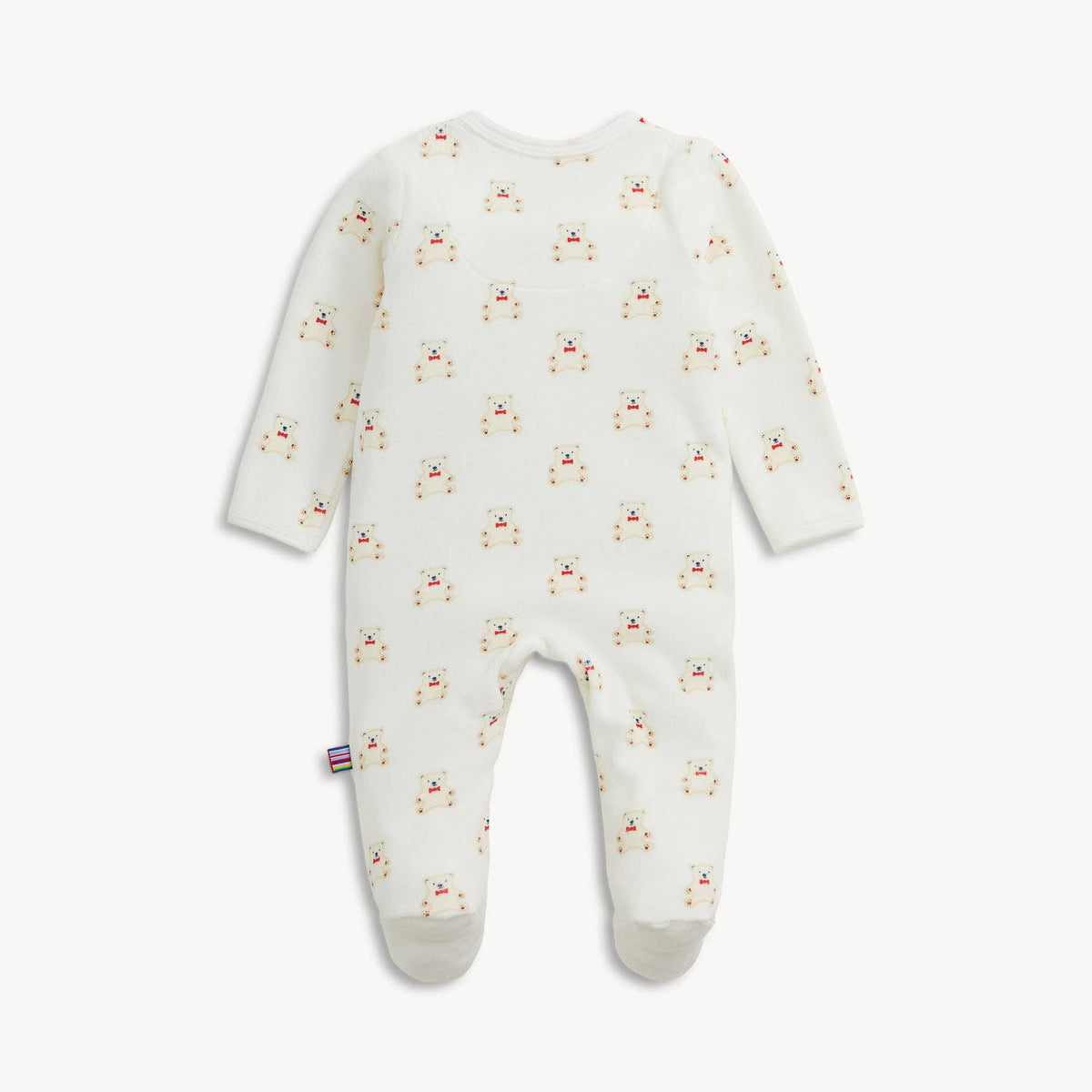 TEDDY BOWS VELOUR FOOTIE