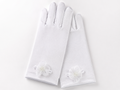 Satin Gloves with Flower