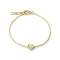 14k Gold-Plated Dainty Heart Chain Baby Bracelet Engravable