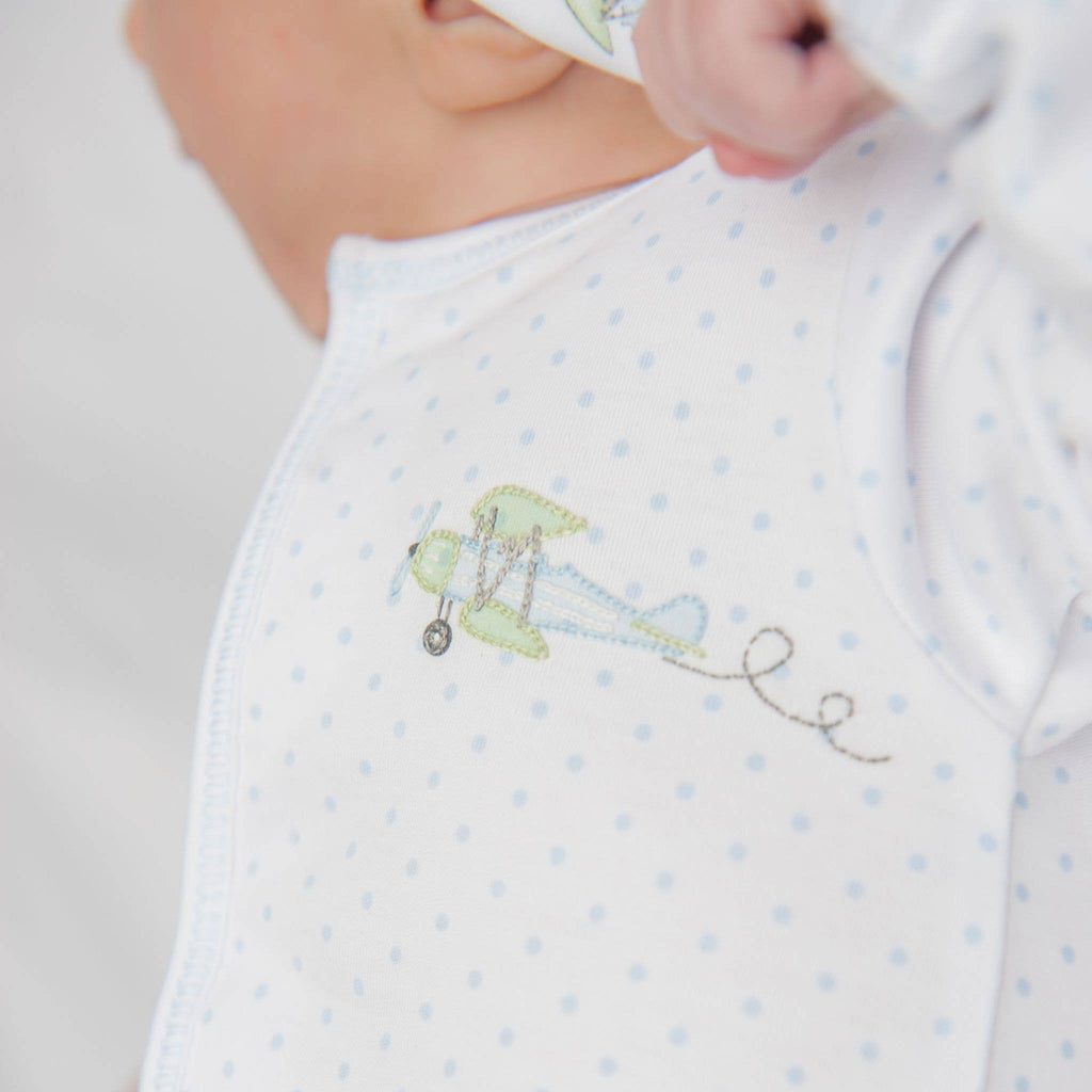 Take Flight Embroidered Footie