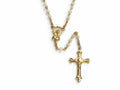 14K Gold-Plated Chain w/ Real Mother of Pearl Rosary