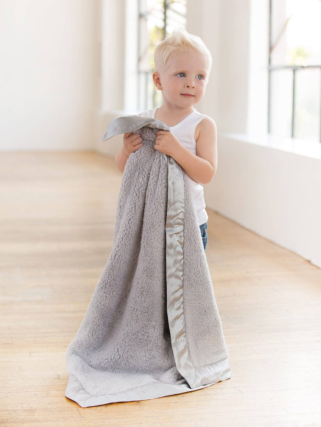 Chenille Baby Blanket: Unboxed / Denim