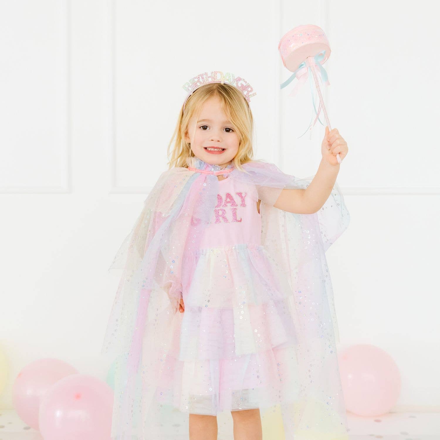 Birthday Girl Fairy Dust Short Sleeve Tutu Dress - Kids