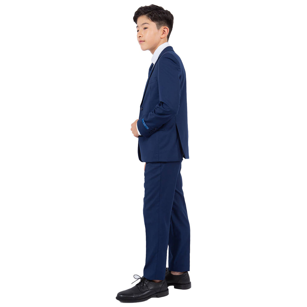 Cobalt Perry Ellis Boys Suit, Slim-Fit 5pc (Includes Tie)