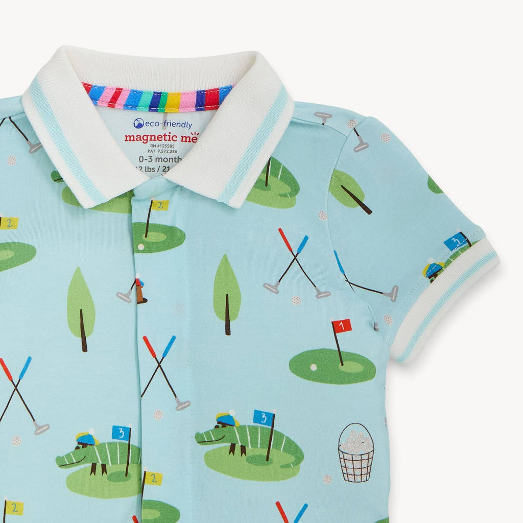 GOPHER IT MODAL MAGNETIC S/S SHORT POLO ROMP