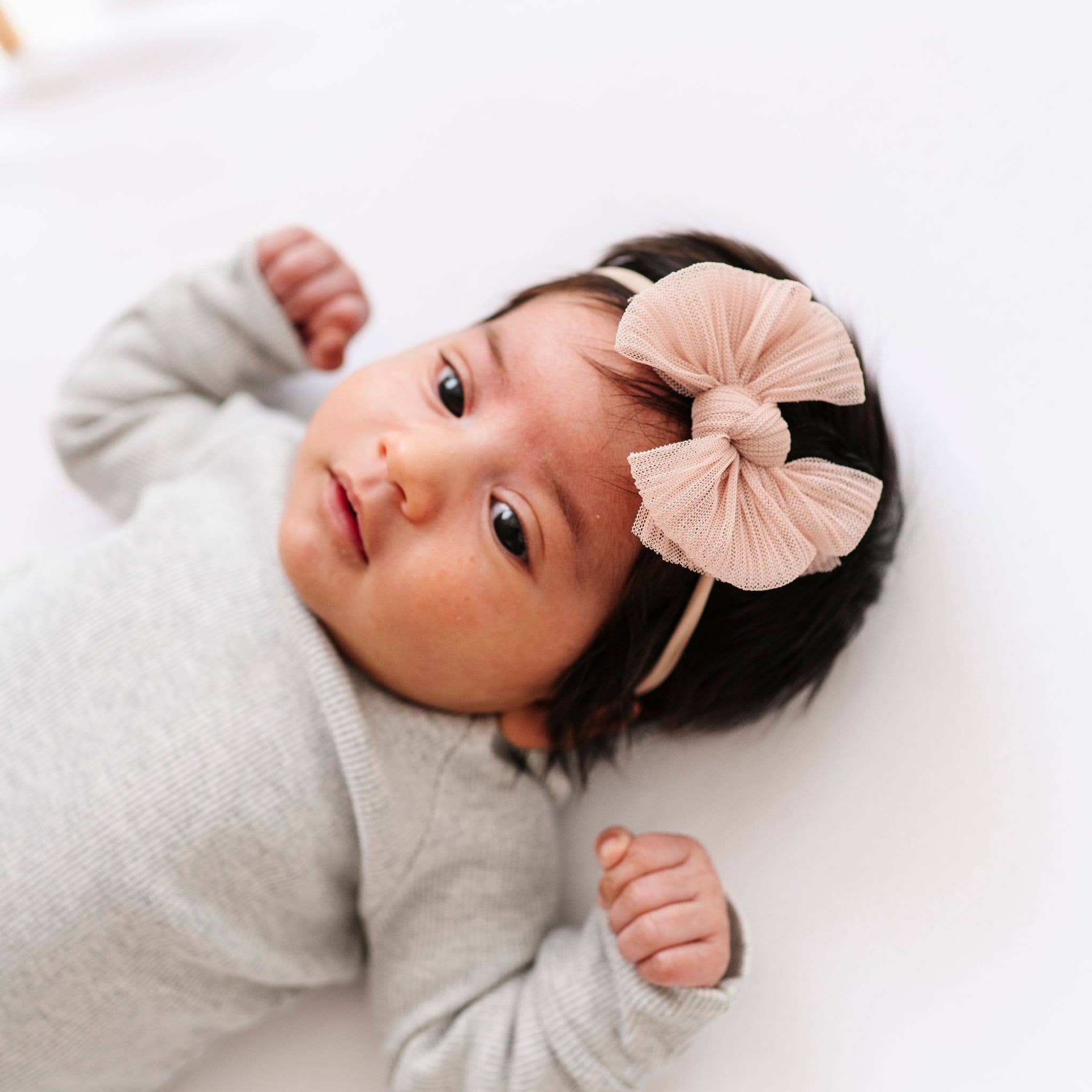 Baby Bling® Tulle Baby FAB® Skinny soft tulle bow headband