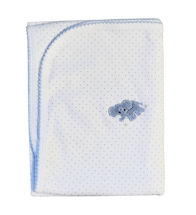 Baby Boy's "Elephant" Pima Cotton Blanket