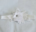 Baby Headband with White Flower Design