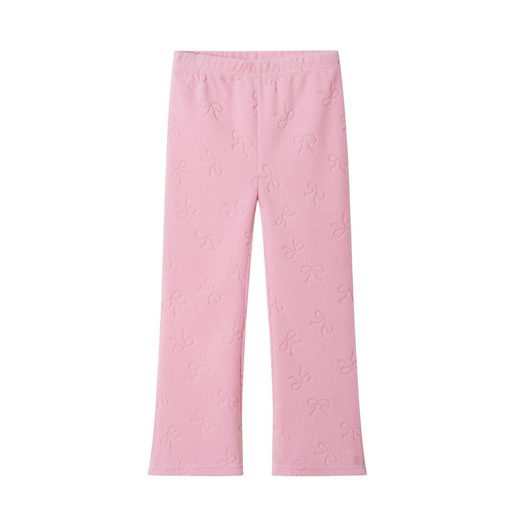 Plush Hoodie & Matching Pant Set | Bows
