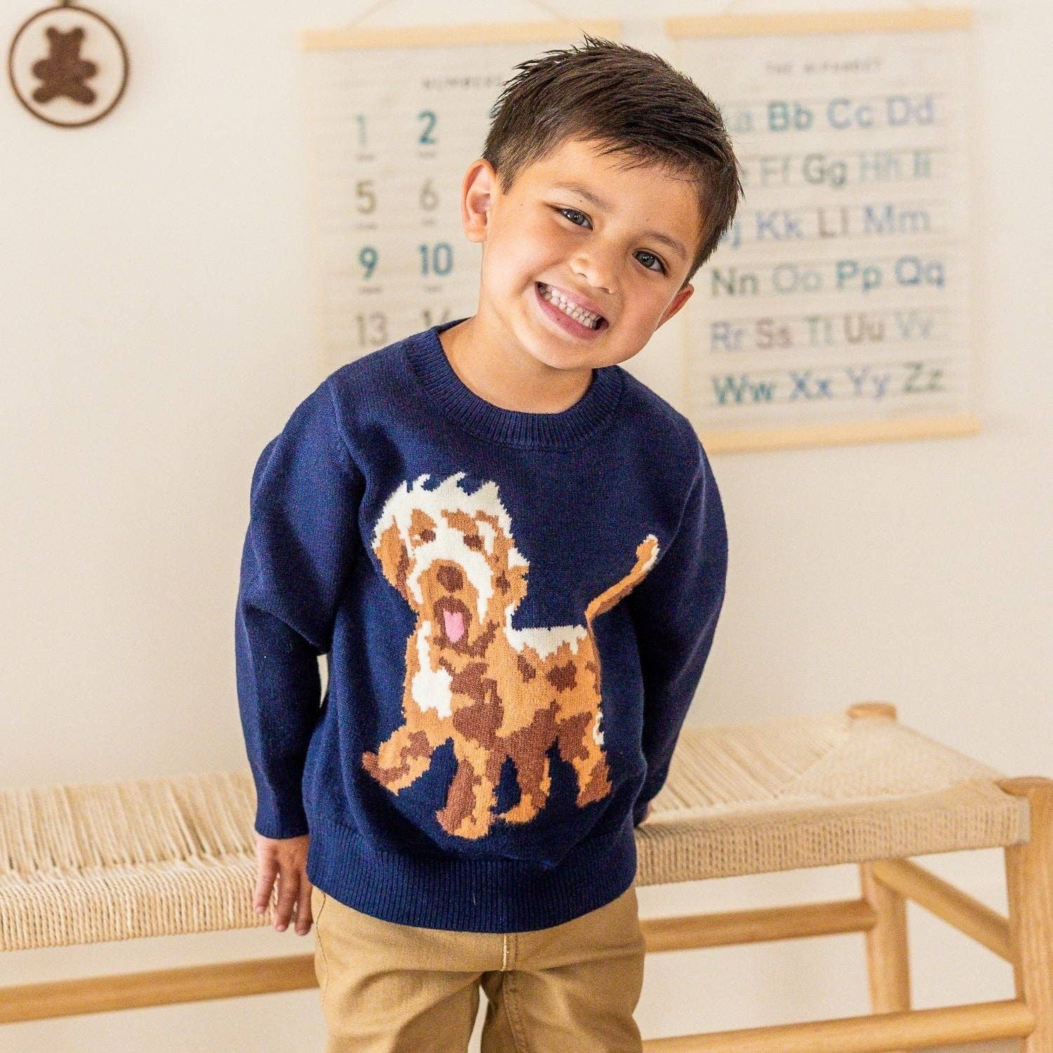 Vintage Puppy Sweater - Boys Clothing - Fall/Winter
